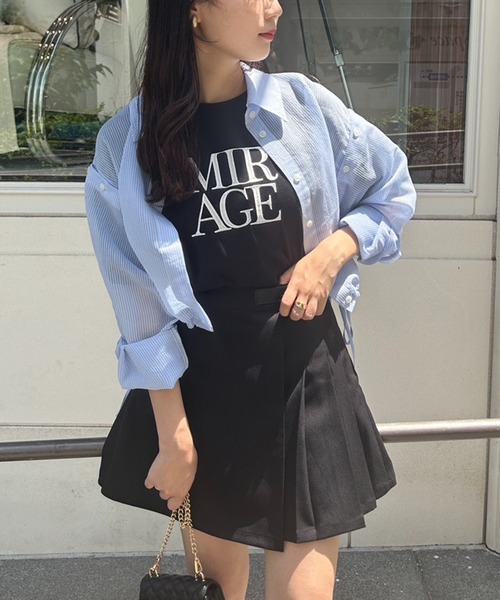 one after another NICE CLAUP(ワンアフターアナザーナイスクラップ)の「アソートBIG T(Tシャツ/カットソー・レディース・ブラック/オフホワイト/ホワイト×レッド/オートミール・FREE)」の17枚目の写真