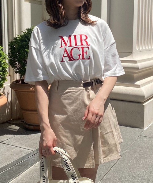 one after another NICE CLAUP(ワンアフターアナザーナイスクラップ)の「アソートBIG T(Tシャツ/カットソー・レディース・ブラック/オフホワイト/ホワイト×レッド/オートミール・FREE)」の5枚目の写真