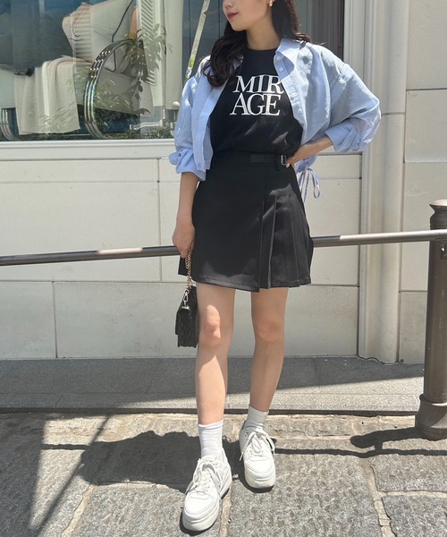 one after another NICE CLAUP(ワンアフターアナザーナイスクラップ)の「アソートBIG T(Tシャツ/カットソー・レディース・ブラック/オフホワイト/ホワイト×レッド/オートミール・FREE)」の9枚目の写真