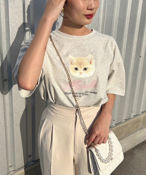 one after another NICE CLAUP(ワンアフターアナザーナイスクラップ)の「アソートBIG T(Tシャツ/カットソー・レディース・ブラック/オフホワイト/ホワイト×レッド/オートミール・FREE)」の20枚目の写真