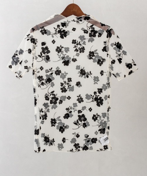 SpRay(スプレイ)の「シアー花柄ボトルネック(Tシャツ/カットソー・レディース・モカ/ブラック/ブルー系その他/ホワイト・FREE)」の20枚目の写真