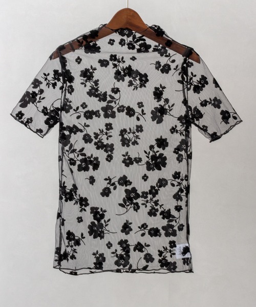 SpRay(スプレイ)の「シアー花柄ボトルネック(Tシャツ/カットソー・レディース・モカ/ブラック/ブルー系その他/ホワイト・FREE)」の19枚目の写真