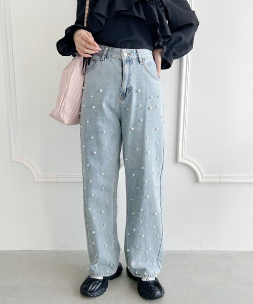 Loueme（ルエム）の「パールデニムパンツ（デニムパンツ・レディース・ライトブルー・M/S）」の8枚目の写真