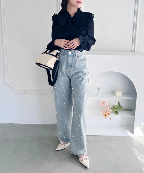 Loueme（ルエム）の「パールデニムパンツ（デニムパンツ・レディース・ライトブルー・M/S）」の20枚目の写真