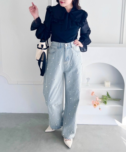 Loueme（ルエム）の「パールデニムパンツ（デニムパンツ・レディース・ライトブルー・M/S）」の21枚目の写真