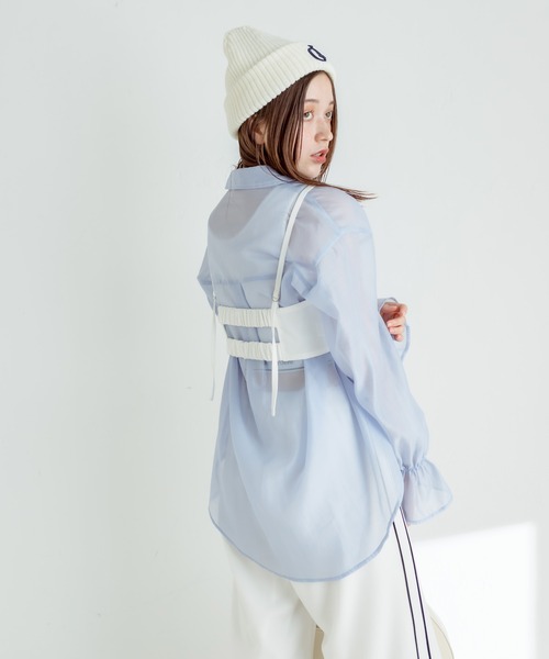 OLIVE des OLIVE(オリーブデオリーブ)の「バックストラップビスチェ 1031040410(キャミソール・レディース・ブラック/オフホワイト/チャコールグレー・FREE)」の10枚目の写真