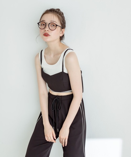 OLIVE des OLIVE(オリーブデオリーブ)の「バックストラップビスチェ 1031040410(キャミソール・レディース・ブラック/オフホワイト/チャコールグレー・FREE)」の13枚目の写真