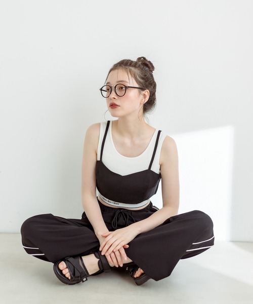 OLIVE des OLIVE(オリーブデオリーブ)の「バックストラップビスチェ 1031040410(キャミソール・レディース・ブラック/オフホワイト/チャコールグレー・FREE)」の15枚目の写真