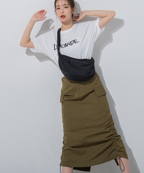 VICKY（ビッキー）の「【夏のストリートファッション】レモネードプリントTシャツ《洗濯機で洗える》（Tシャツ/カットソー・レディース・イエロー/ホワイト/チャコールグレー・M）」の6枚目の写真