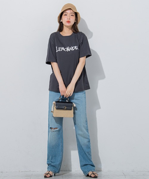 VICKY（ビッキー）の「【夏のストリートファッション】レモネードプリントTシャツ《洗濯機で洗える》（Tシャツ/カットソー・レディース・イエロー/ホワイト/チャコールグレー・M）」の17枚目の写真