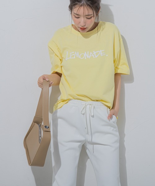 VICKY（ビッキー）の「【夏のストリートファッション】レモネードプリントTシャツ《洗濯機で洗える》（Tシャツ/カットソー・レディース・イエロー/ホワイト/チャコールグレー・M）」の20枚目の写真