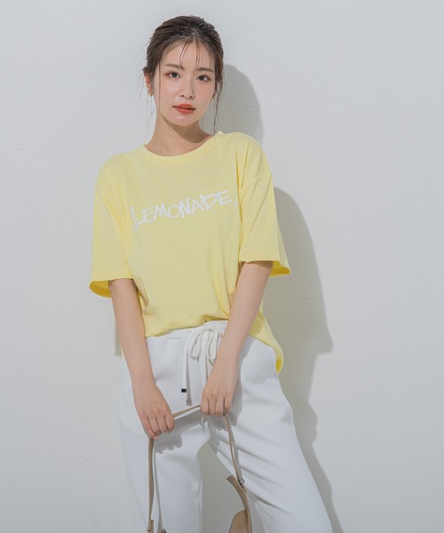 VICKY（ビッキー）の「【夏のストリートファッション】レモネードプリントTシャツ《洗濯機で洗える》（Tシャツ/カットソー・レディース・イエロー/ホワイト/チャコールグレー・M）」の22枚目の写真