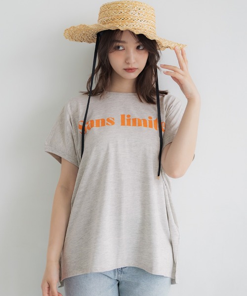 coca(coca)(コカ)の「フレンチスリーブアソートTシャツ(Tシャツ/カットソー・レディース・A/B/C/D/ライトピンク/ブラック/ホワイト/アイボリー/ブラウン/チャコール/オートミール・M/L/S)」の6枚目の写真