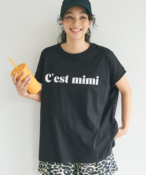 coca(coca)(コカ)の「フレンチスリーブアソートTシャツ(Tシャツ/カットソー・レディース・A/B/C/D/ライトピンク/ブラック/ホワイト/アイボリー/ブラウン/チャコール/オートミール・M/L/S)」の3枚目の写真
