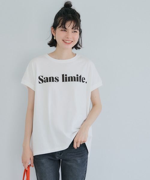 coca(coca)(コカ)の「フレンチスリーブアソートTシャツ(Tシャツ/カットソー・レディース・A/B/C/D/ライトピンク/ブラック/ホワイト/アイボリー/ブラウン/チャコール/オートミール・M/L/S)」の15枚目の写真