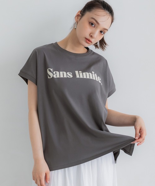coca(coca)(コカ)の「フレンチスリーブアソートTシャツ(Tシャツ/カットソー・レディース・A/B/C/D/ライトピンク/ブラック/ホワイト/アイボリー/ブラウン/チャコール/オートミール・M/L/S)」の20枚目の写真