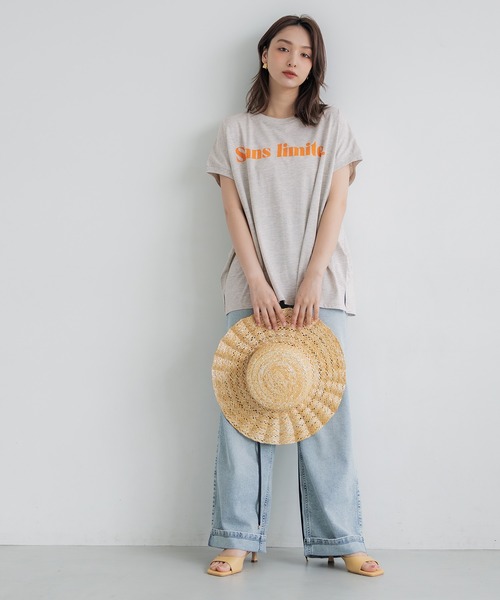 coca(coca)(コカ)の「フレンチスリーブアソートTシャツ(Tシャツ/カットソー・レディース・A/B/C/D/ライトピンク/ブラック/ホワイト/アイボリー/ブラウン/チャコール/オートミール・M/L/S)」の22枚目の写真