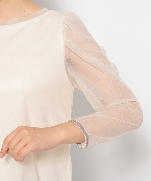 mysty woman(ミスティウーマン)の「ラメシアーベロアプルオーバー 973637(Tシャツ/カットソー・レディース・ブラック/アイボリー/ブラウン・FREE)」の12枚目の写真