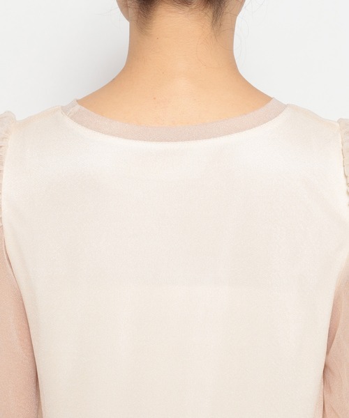 mysty woman(ミスティウーマン)の「ラメシアーベロアプルオーバー 973637(Tシャツ/カットソー・レディース・ブラック/アイボリー/ブラウン・FREE)」の10枚目の写真