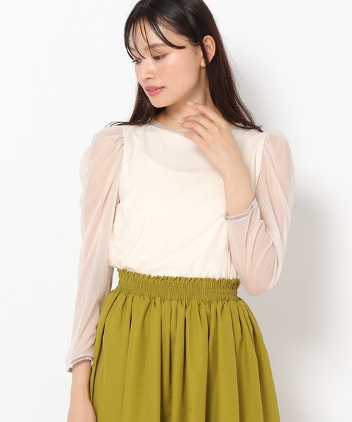 mysty woman(ミスティウーマン)の「ラメシアーベロアプルオーバー 973637(Tシャツ/カットソー・レディース・ブラック/アイボリー/ブラウン・FREE)」の17枚目の写真