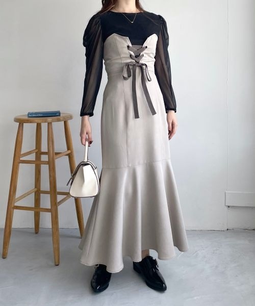 mysty woman(ミスティウーマン)の「ラメシアーベロアプルオーバー 973637(Tシャツ/カットソー・レディース・ブラック/アイボリー/ブラウン・FREE)」の19枚目の写真