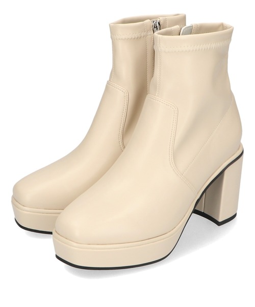 ORiental TRaffic（オリエンタルトラフィック）の「厚底 プラットフォーム ストレッチブーツ 31401（ブーツ・レディース・ホワイト/ブラウン/カーキ/ブラック・S/M/L/LL/SS/3L）」の12枚目の写真