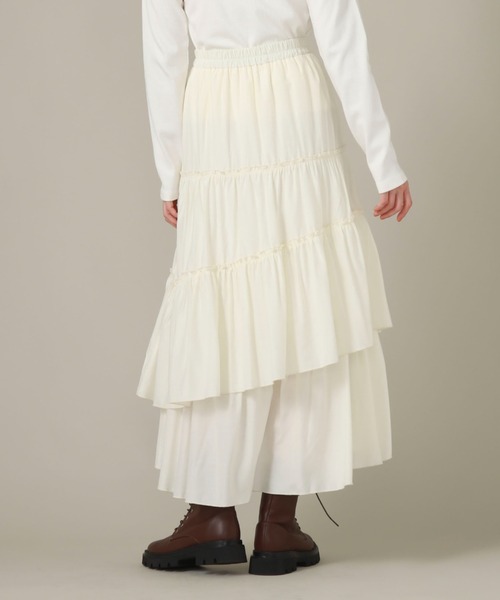 archives(アルシーヴ)の「シャイニーアシメフリルティアードスカート(スカート・レディース・ベージュ/ブルーグレー/ブラック/アイボリー/オレンジ・MEDIUM)」の8枚目の写真