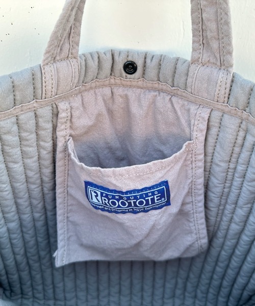 ROOTOTE(ルートート)の「ルートート/キルティング SC.A4ワイド.イブル(トートバッグ・レディース・アッシュグレー/セージグリーン/パープル/スミクロ/桜/サンドベージュ・FREE)」の10枚目の写真