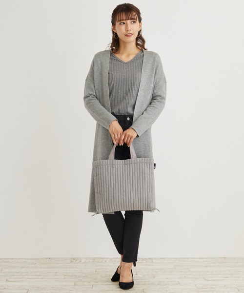 ROOTOTE(ルートート)の「ルートート/キルティング SC.A4ワイド.イブル(トートバッグ・レディース・アッシュグレー/セージグリーン/パープル/スミクロ/桜/サンドベージュ・FREE)」の21枚目の写真