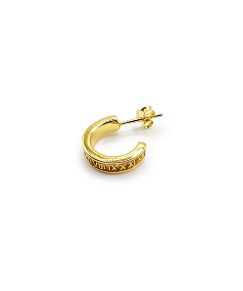 THEATER(シアター)の「THEATER シアター ローマナンバーデザインハーフフープピアス”GOLD”(ピアス(両耳用)・レディース・ゴールド・FREE)」の5枚目の写真