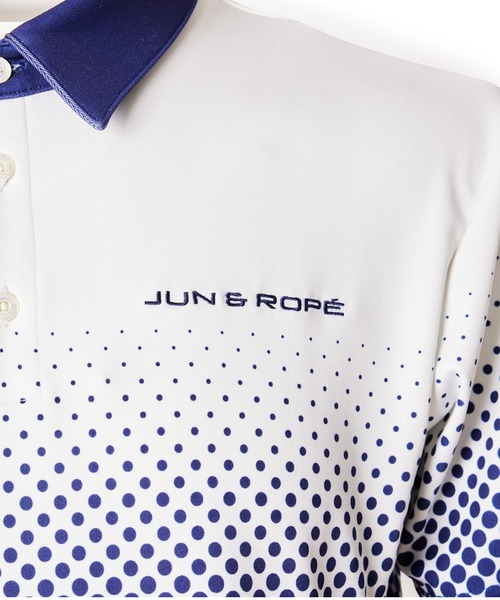JUN&ROPE'(ジュンアンドロペ)の「ドットグラディエント柄半袖ポロシャツ(ポロシャツ・メンズ・ピンク/ネイビー/グレー・S/M/XL/L)」の6枚目の写真