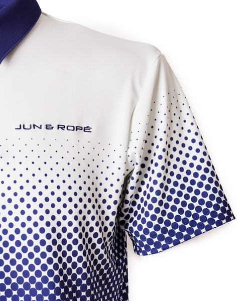 JUN&ROPE'(ジュンアンドロペ)の「ドットグラディエント柄半袖ポロシャツ(ポロシャツ・メンズ・ピンク/ネイビー/グレー・S/M/XL/L)」の8枚目の写真