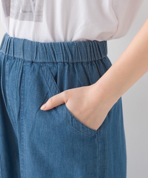 OMNES（オムネス）の「シャンブレーイージーパンツ（その他パンツ・レディース・ブルー系その他/インディゴブルー・MEDIUM/LARGE）」の4枚目の写真