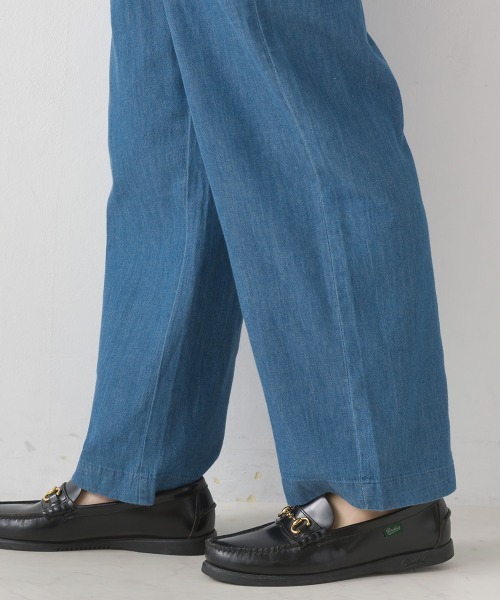 OMNES（オムネス）の「シャンブレーイージーパンツ（その他パンツ・レディース・ブルー系その他/インディゴブルー・MEDIUM/LARGE）」の6枚目の写真