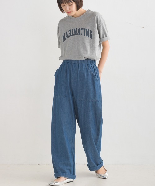 OMNES（オムネス）の「シャンブレーイージーパンツ（その他パンツ・レディース・ブルー系その他/インディゴブルー・MEDIUM/LARGE）」の12枚目の写真