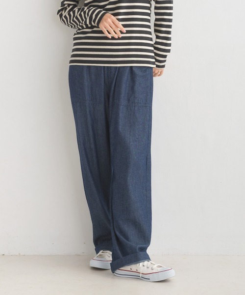 OMNES（オムネス）の「シャンブレーイージーパンツ（その他パンツ・レディース・ブルー系その他/インディゴブルー・MEDIUM/LARGE）」の14枚目の写真