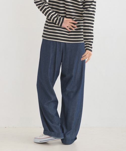 OMNES（オムネス）の「シャンブレーイージーパンツ（その他パンツ・レディース・ブルー系その他/インディゴブルー・MEDIUM/LARGE）」の16枚目の写真