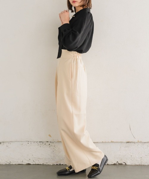 RETRO GIRL(レトロガール)の「インタックワイドPT(その他パンツ・レディース・ダークグレー/ナチュラル/ブラック/ブラウン系その他2・FREE)」の18枚目の写真