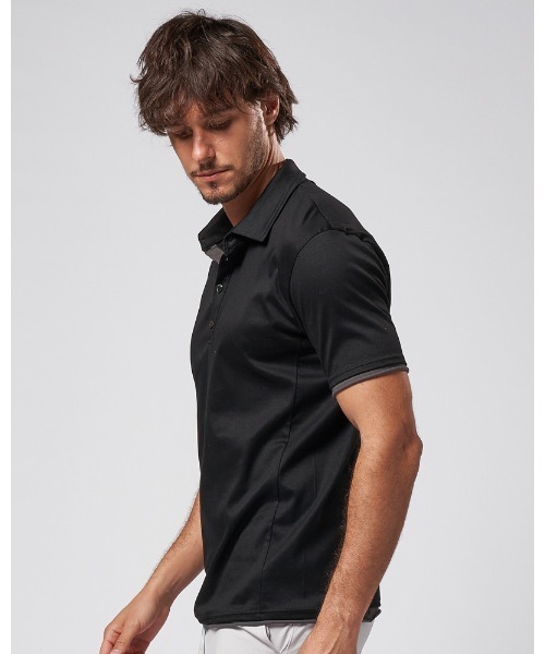 wjk（ダヴルジェイケイ）の「sweater's cut polo（ポロシャツ・メンズ・ブラック×ホワイト/カーキブラウン/ブラック×グレー/グレー×ホワイト・LARGE/SMALL/MEDIUM/X-LARGE）」の7枚目の写真