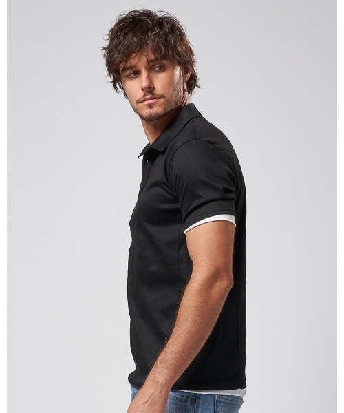 wjk（ダヴルジェイケイ）の「sweater's cut polo（ポロシャツ・メンズ・ブラック×ホワイト/カーキブラウン/ブラック×グレー/グレー×ホワイト・LARGE/SMALL/MEDIUM/X-LARGE）」の15枚目の写真