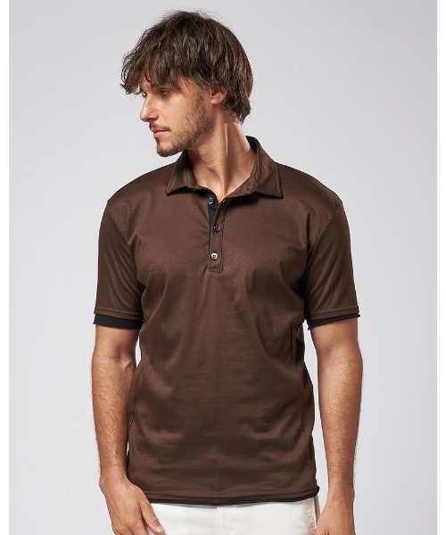 wjk（ダヴルジェイケイ）の「sweater's cut polo（ポロシャツ・メンズ・ブラック×ホワイト/カーキブラウン/ブラック×グレー/グレー×ホワイト・LARGE/SMALL/MEDIUM/X-LARGE）」の17枚目の写真