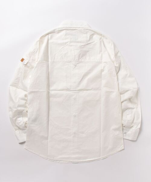 S'more(スモア)の「dungaree shirt(シャツ/ブラウス・レディース・ホワイト/ベージュ・LARGE/X-LARGE/MEDIUM/SMALL)」の18枚目の写真