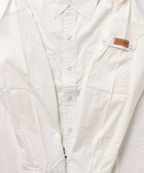 S'more(スモア)の「dungaree shirt(シャツ/ブラウス・レディース・ホワイト/ベージュ・LARGE/X-LARGE/MEDIUM/SMALL)」の19枚目の写真