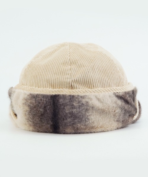 polcadot(ポルカドット)の「MINIMAL CORD FLIGHT CAP/ミニマム コーディロイ フライトキャップ(キャップ・レディース・グレー/ミント/ベージュ・FREE)」の1枚目の写真