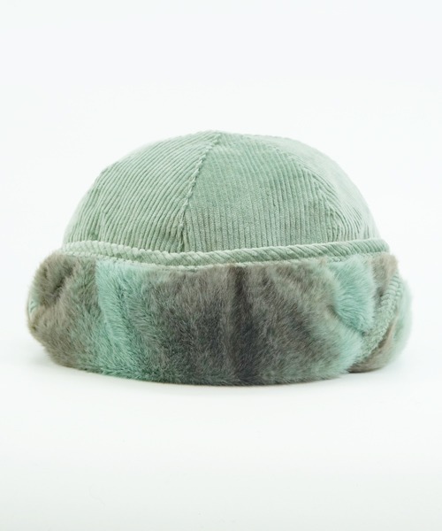 polcadot(ポルカドット)の「MINIMAL CORD FLIGHT CAP/ミニマム コーディロイ フライトキャップ(キャップ・レディース・グレー/ミント/ベージュ・FREE)」の3枚目の写真