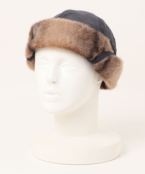 polcadot(ポルカドット)の「MINIMAL CORD FLIGHT CAP/ミニマム コーディロイ フライトキャップ(キャップ・レディース・グレー/ミント/ベージュ・FREE)」の8枚目の写真