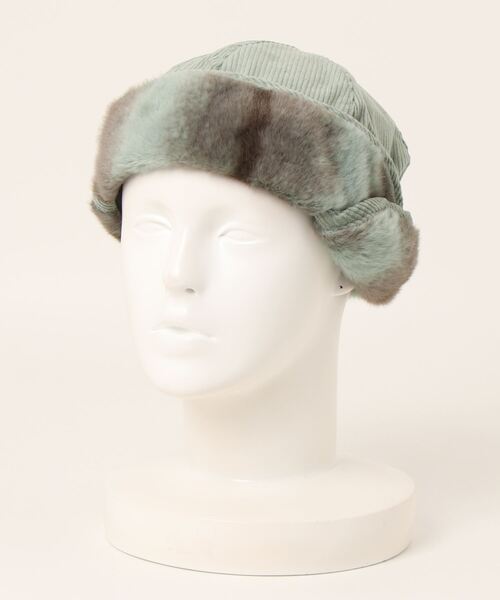 polcadot(ポルカドット)の「MINIMAL CORD FLIGHT CAP/ミニマム コーディロイ フライトキャップ(キャップ・レディース・グレー/ミント/ベージュ・FREE)」の7枚目の写真