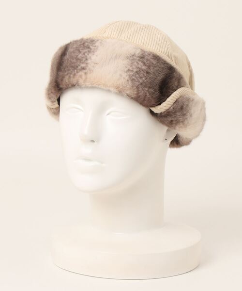 polcadot(ポルカドット)の「MINIMAL CORD FLIGHT CAP/ミニマム コーディロイ フライトキャップ(キャップ・レディース・グレー/ミント/ベージュ・FREE)」の11枚目の写真