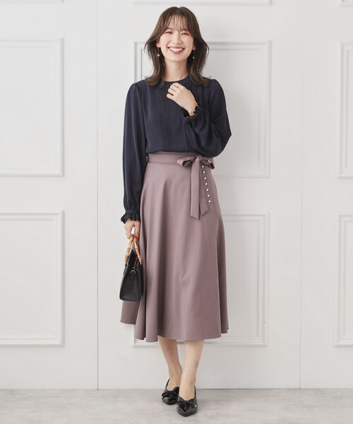 couture brooch（クチュールブローチ）の「◆【お仕事・セレモニーにも◎】刺繍レースタックブラウス（シャツ/ブラウス・レディース・アイボリー/ブルー系その他・38/42/40）」の13枚目の写真