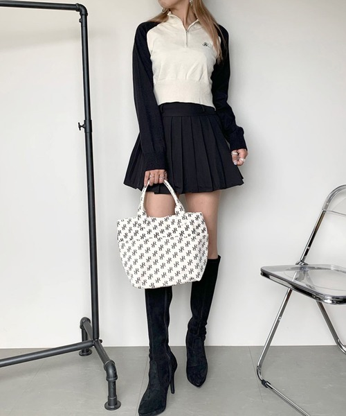 non-hedge(ノンヘッジ)の「総ロゴキャンバストートバッグ(トートバッグ・レディース・カーキ/ベージュ/アイボリー/ブラック・FREE)」の6枚目の写真